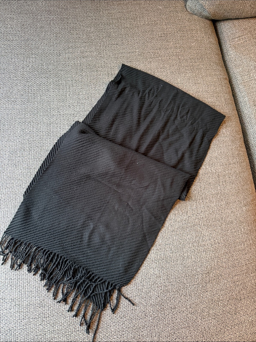 Classic Black cashmere scarf